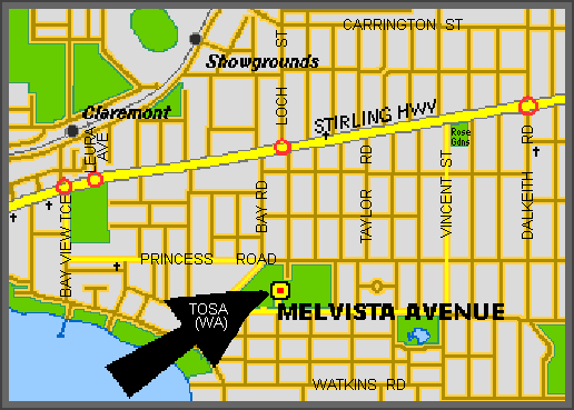 Map showing location of the John Leckie Pavilion